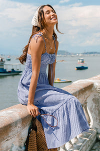 Sweet Like Honey Gingham Maxi Dress