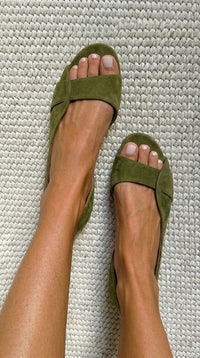 Petra – Suede Open-Toe Slingback Sandals