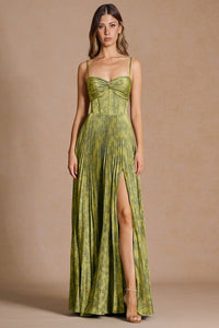 Vesper Moss Navy Maxi Dress