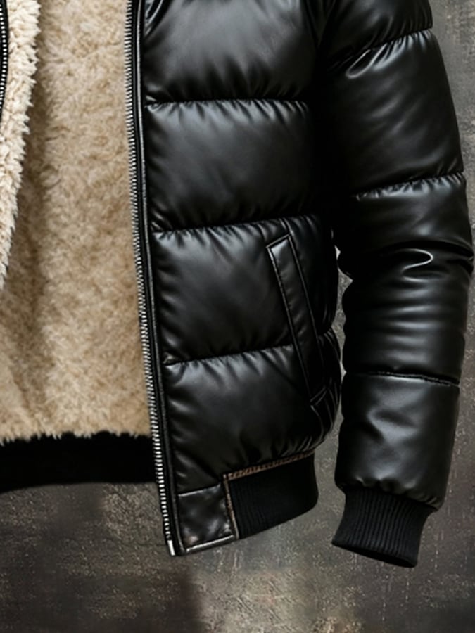 Harrison - Leather-Look Quilted Jacket