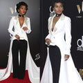 Ivory Women Dress Jacket Party Prom Slim Long Jacket With Train Ladies