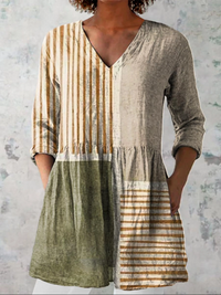 Peggy – Long Blouse with Statement Pattern