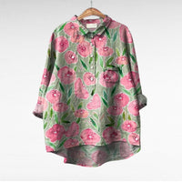 Cerelia - Elegant Linen Summer Blouse