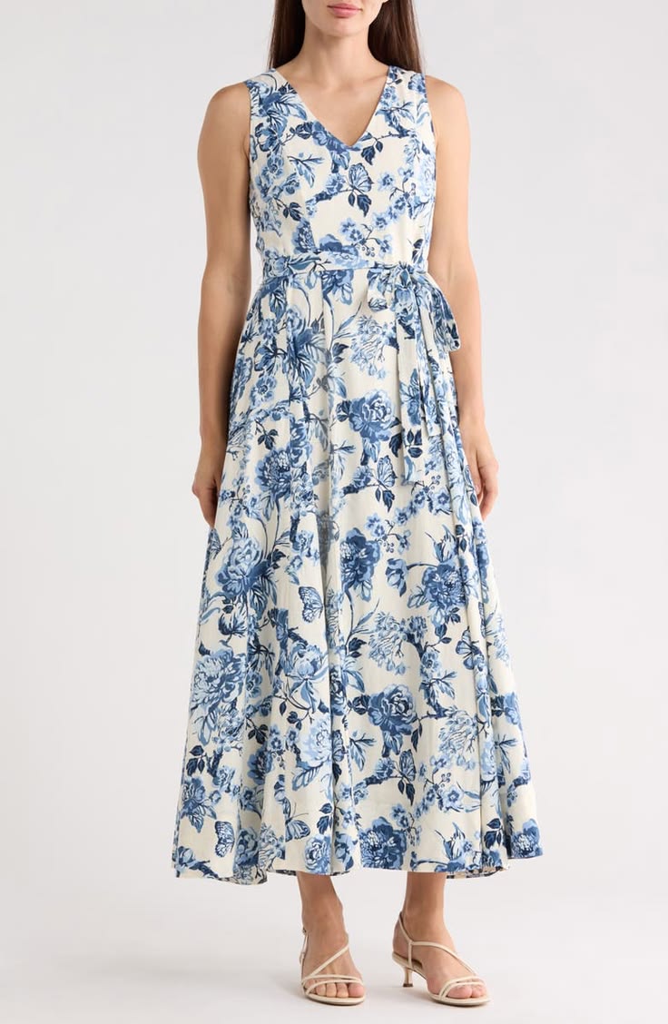 Sleeveless V Neck Maxi Dress (Women) Nordstromrack