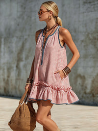 Fleur – Striped Frill Mini Dress