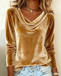 Penelope – Long Sleeve Velvet Top