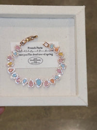 Rainbow Oval diamond bracelet