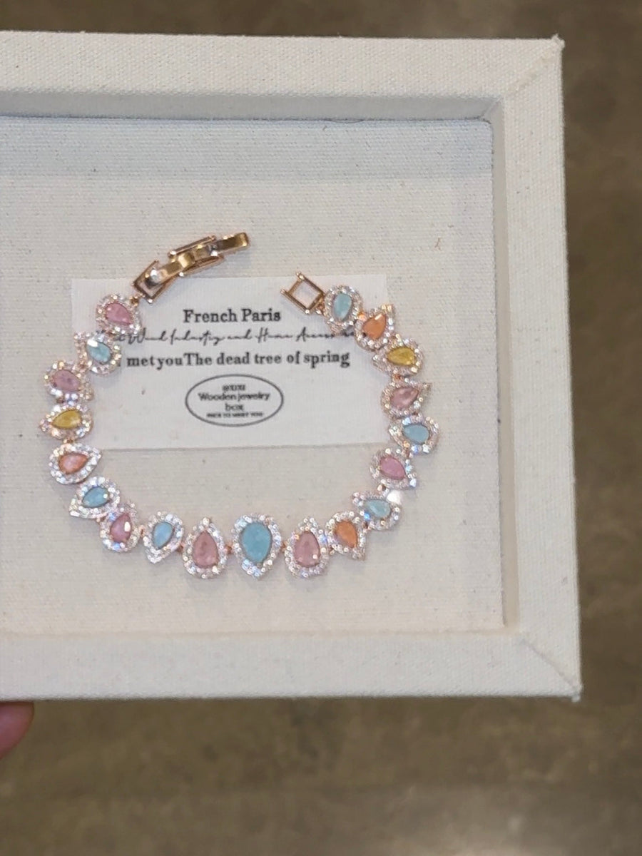 Rainbow Oval diamond bracelet