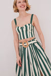Green White Stripe