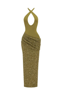 Solea Maxi Dress Deep Olive