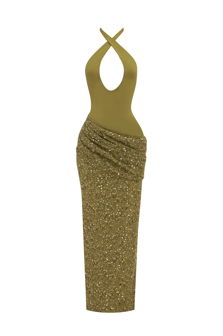 Solea Maxi Dress Deep Olive