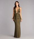 Monroe Metallic Knit Mermaid Formal Dress