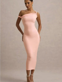 Club London Dress Club London Pink Midi Bodycon Dress Color: Pink
