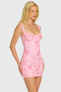 Embellished Bodycon Mini Dress In Blossom