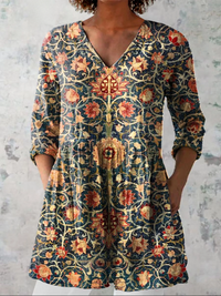 Delmira - Long Blouse with V-Neck