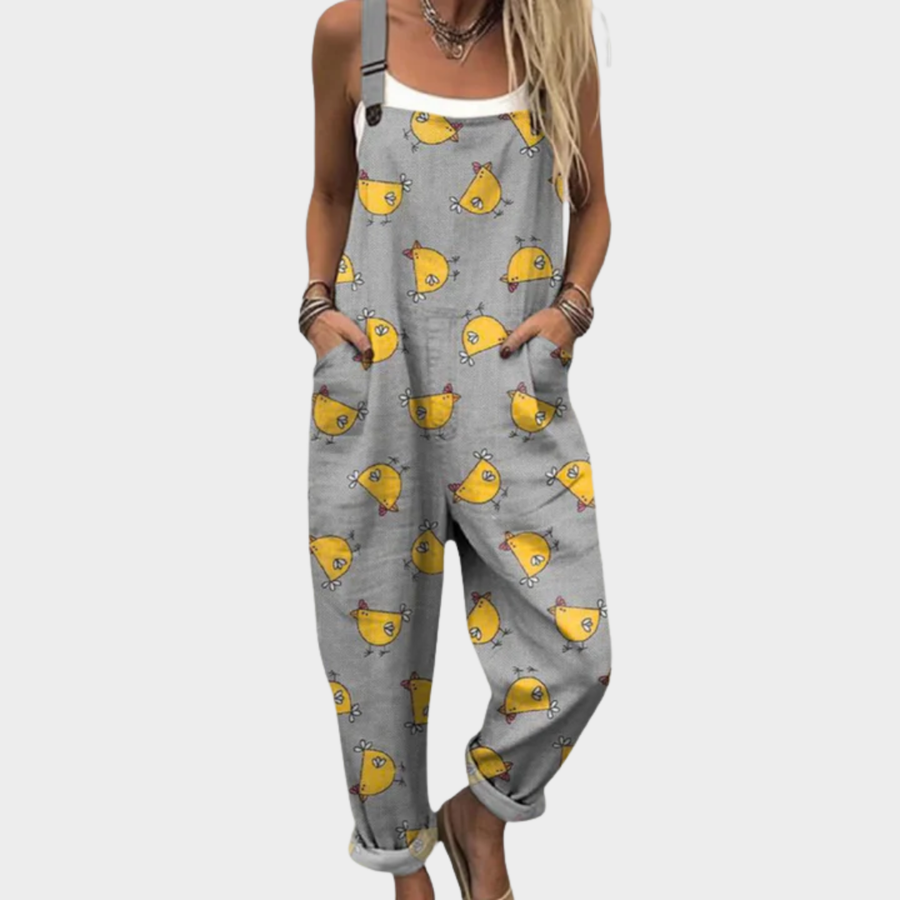 Beatrice - Comfortable Printed Dungarees