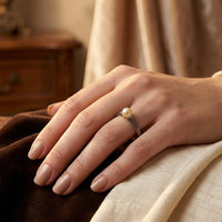 Gold Filigree Pearl Ring