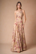 Azazie Hestia Dusty Floral One Shoulder Maxi Dress