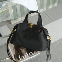 Faux Leather Bag with Metal Hardware - Marcela