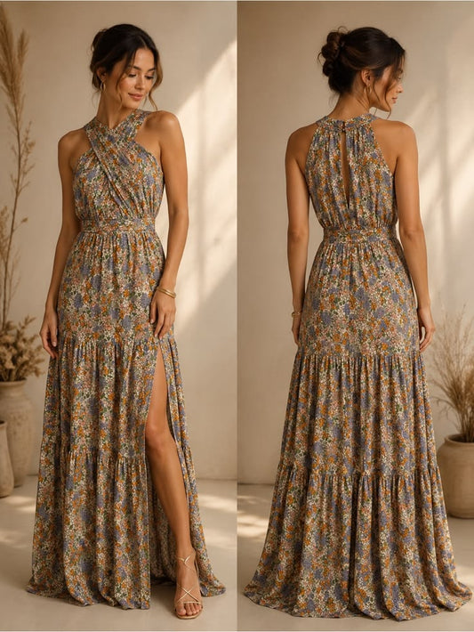 Veronica Beard Dress Veronica Beard Nwt Floral Halter Maxi Dress Size