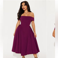 Fashion Nova Dress Elegant Off Shoulder White Dress Color: White Size: