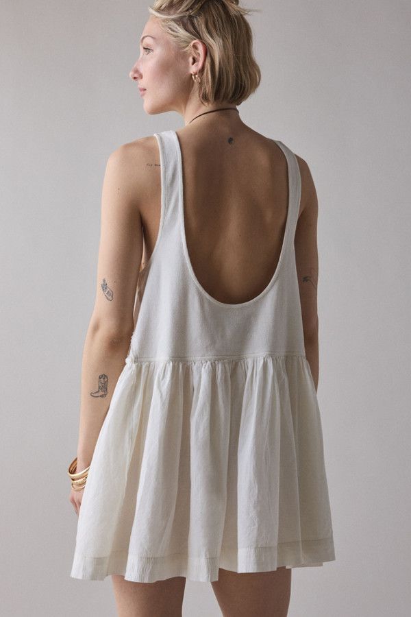 Lucia Trapeze Cotton Sleeveless Mini Dress