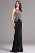 Carlyna Sleeveless Beaded Mermaid Prom Evening Gown () eDressit