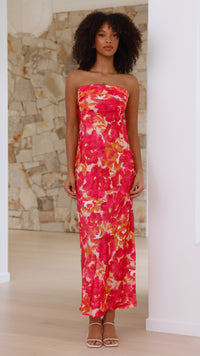 Kaia Strapless Floral Maxi Dress