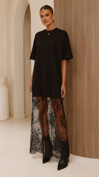 Raina Oversized Lace Maxi Dress
