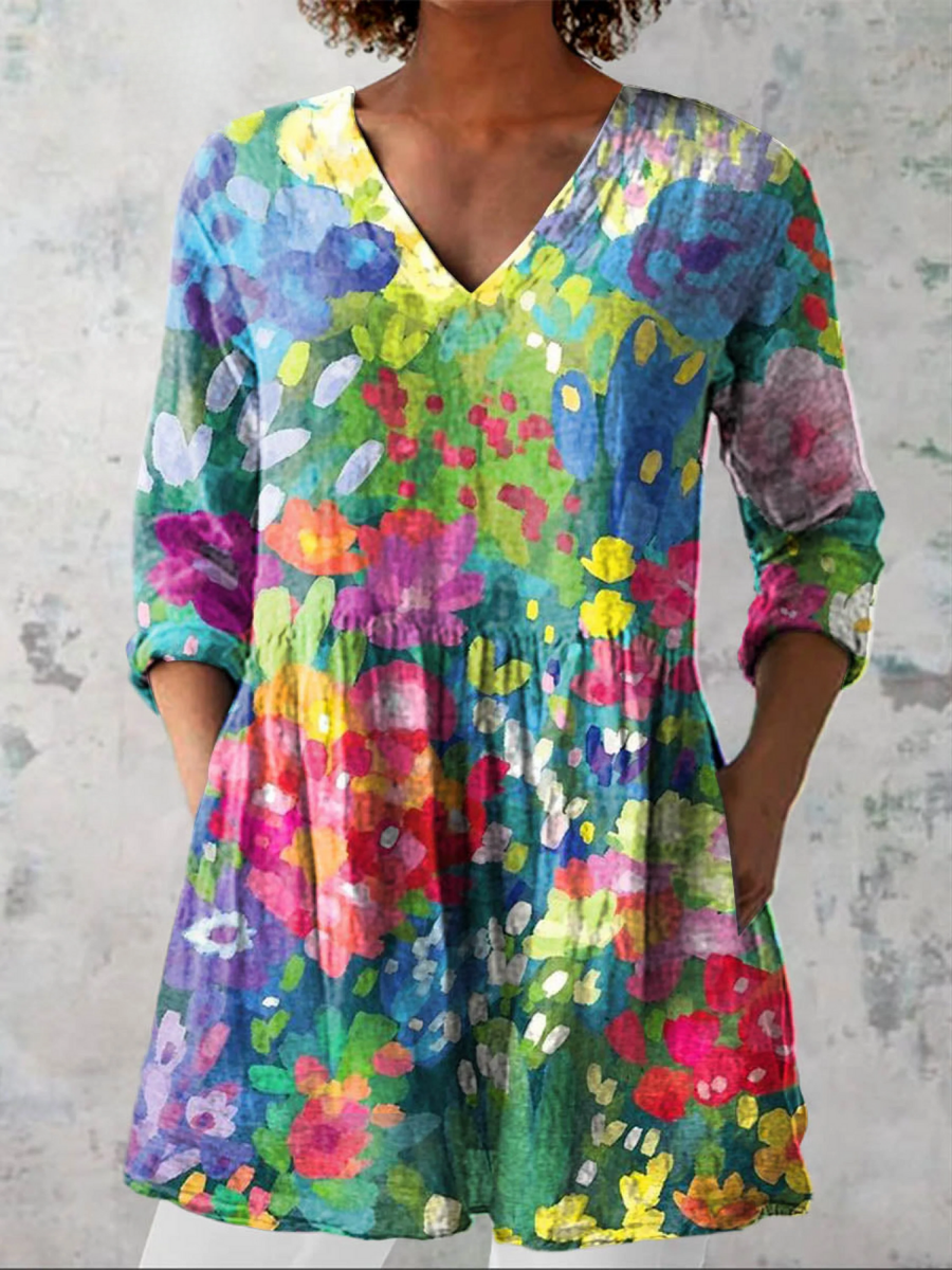 Dottie – Long Blouse with Statement Pattern