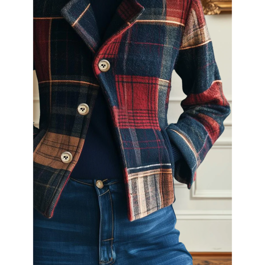 Jane – Classic Plaid Jacket for Women
