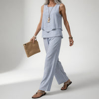 Carissa – Coastal Stripe Two-Piece Set