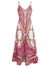 Ottoline - Boho Floral Print Sleeveless Dress