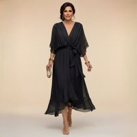 Tilly - Elegant V-Neck Chiffon Dress