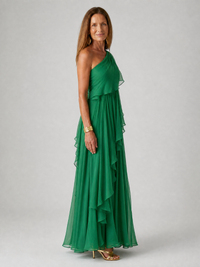 Nairi - One-Shoulder Ruffle Maxi Dress