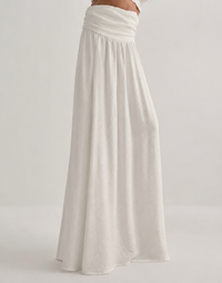 Juliette - Ruched Low-Rise Maxi Skirt