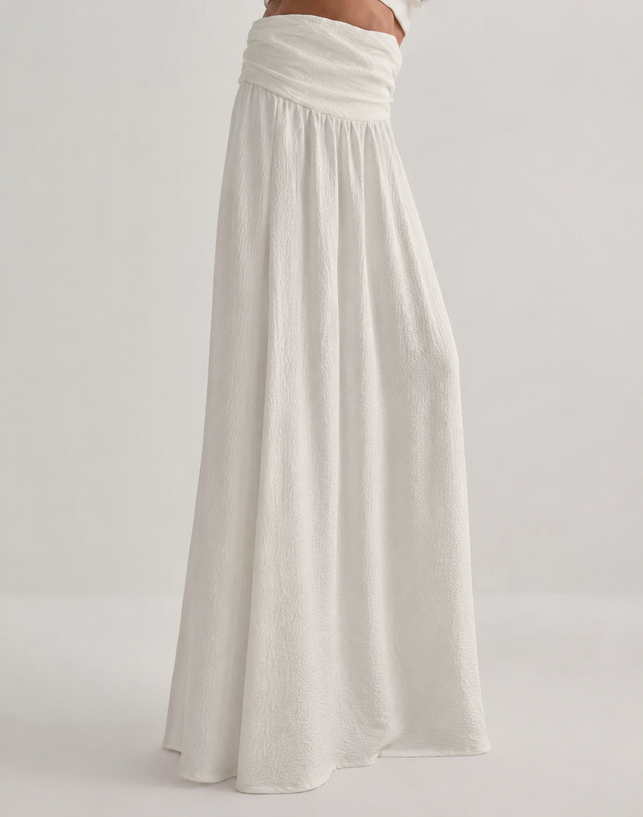 Juliette - Ruched Low-Rise Maxi Skirt