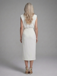Avalon - Asymmetrical Midi Dress with Short Sleeves