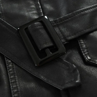 Nico - Elegant Long Leather Biker Jacket