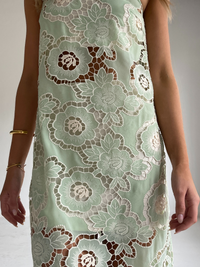 By Nicola Tove Maxi Dress in Mint Lace