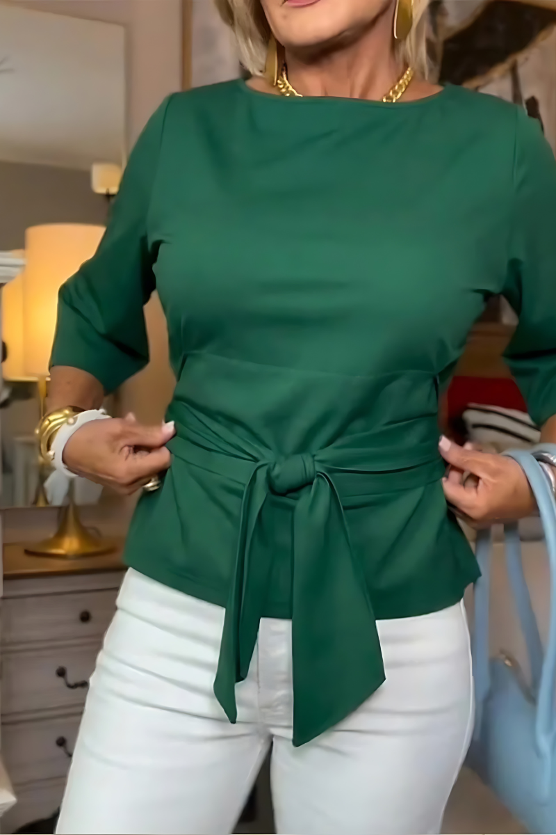 Halcyon - Tie Waist Elegant Top