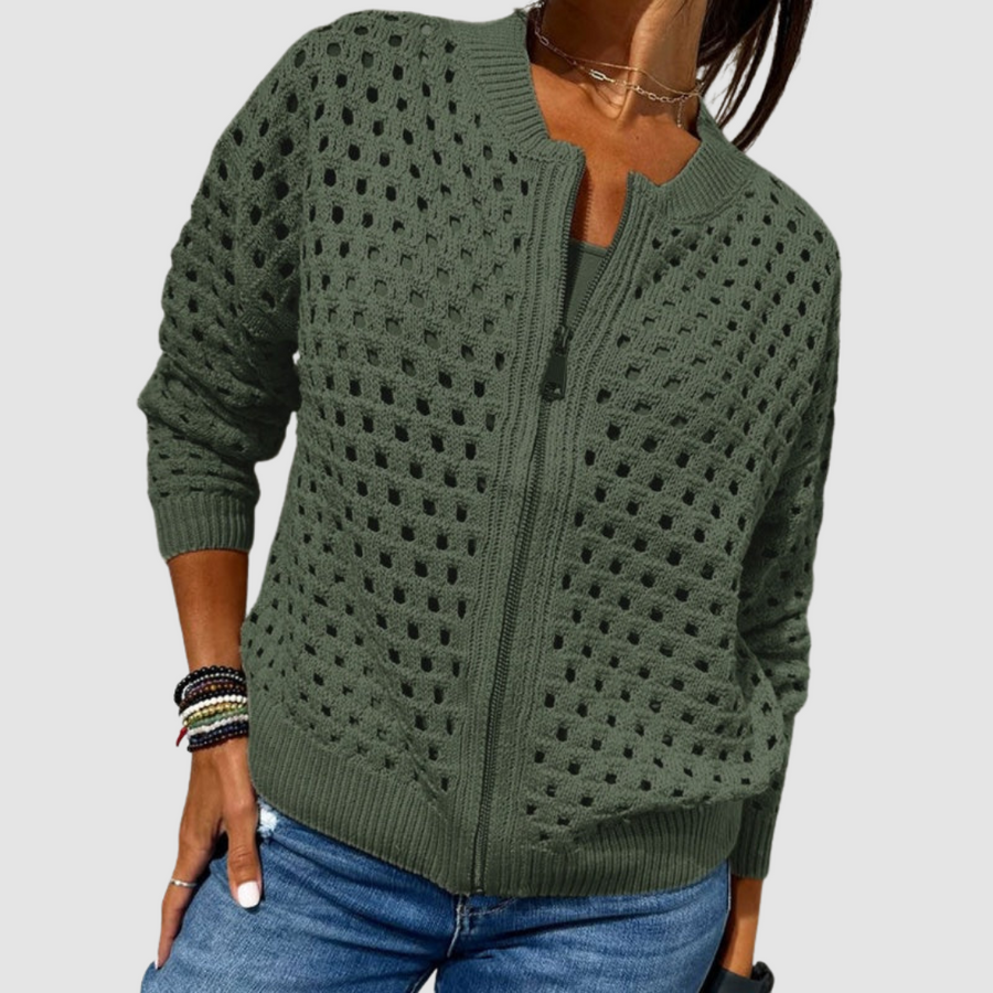 Nyla - Premium Knitted Cardigan with Zipper