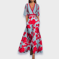 Catherine - Elegant Floral A-Line Dress