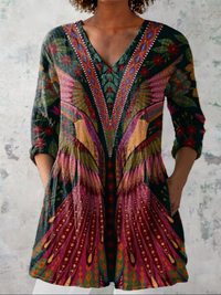 Thalassa - Long Blouse with V-Neck