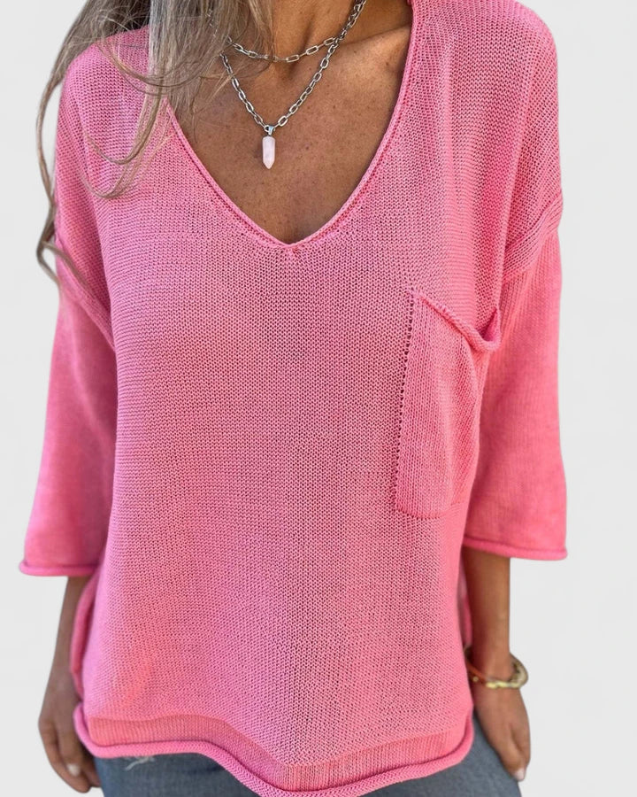Lyzzarah | Comfortable Top Pink