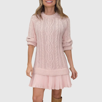 Eira | Classic Sweater Dress Pink