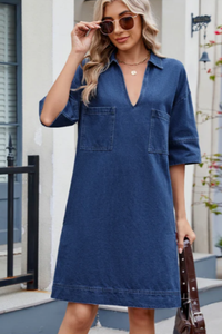 Quenby - Casual Denim Dress