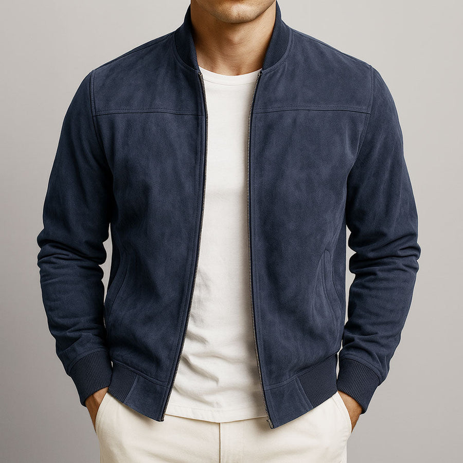 Fergus - Suede Bomber Jacket