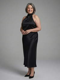 Emmeline - Midi Dress with Halter Neckline