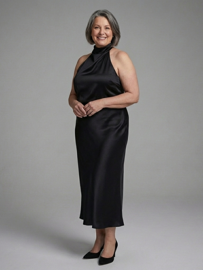 Emmeline - Midi Dress with Halter Neckline